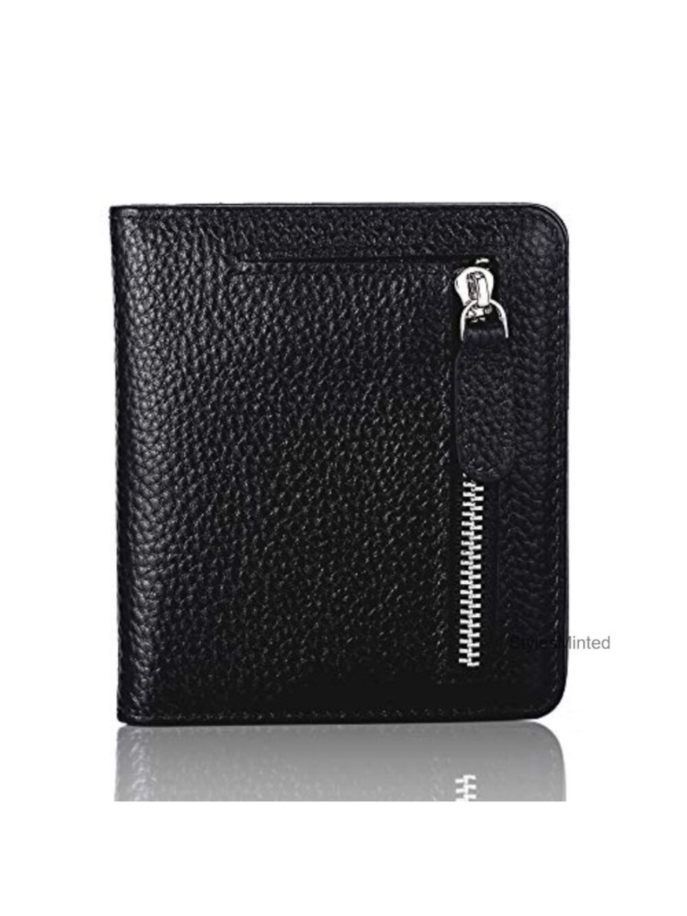 Small Compact Bifold RFID Blocking Genuine Leather Wallet for Women